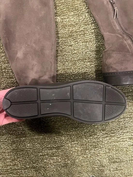 Stuart Weitzman Playtime Over-the-Knee Boots - Brown Suede - Picture 3 of 7